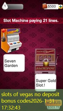 slots of vegas no deposit bonus codes