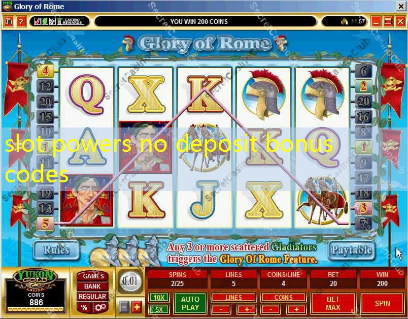 slot powers no deposit bonus codes